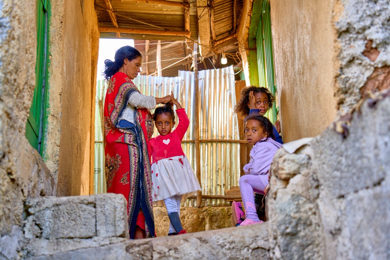 Merawit's children at home