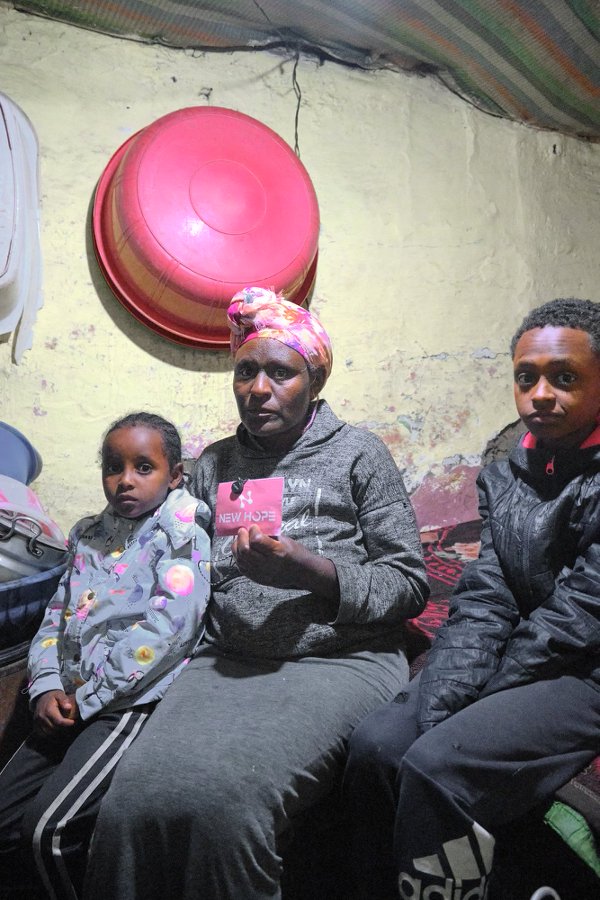 Bereket and Tsion at home